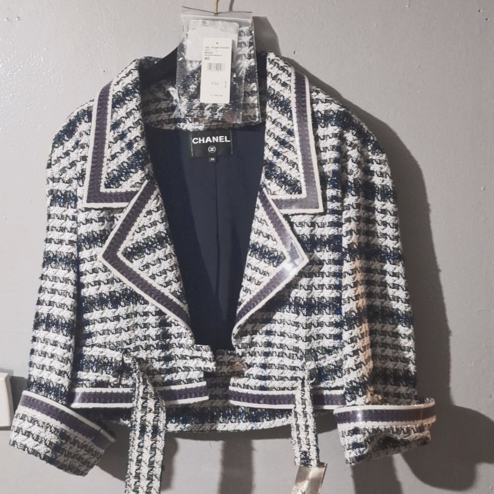 COPY - Chanel jacket , size 40, black blue white